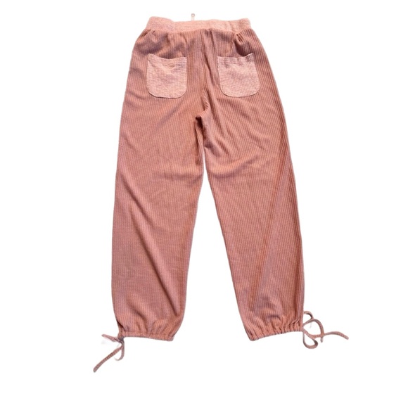 POL ~ Two-Toned Pink Waffle Design Drawstring Pants w/Back Pockets size S - Picture 5 of 9
